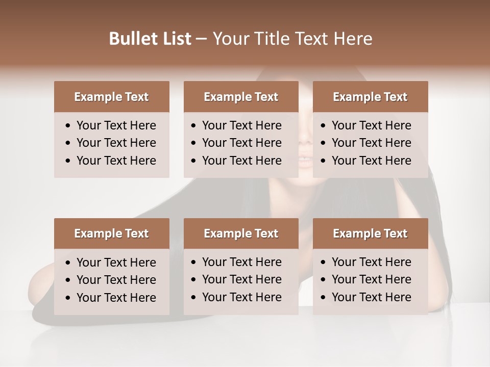 Glamour Sit Hairstyle PowerPoint Template