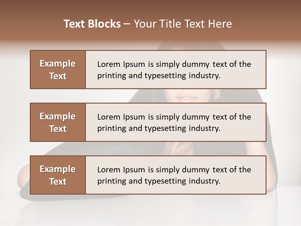 Glamour Sit Hairstyle PowerPoint Template