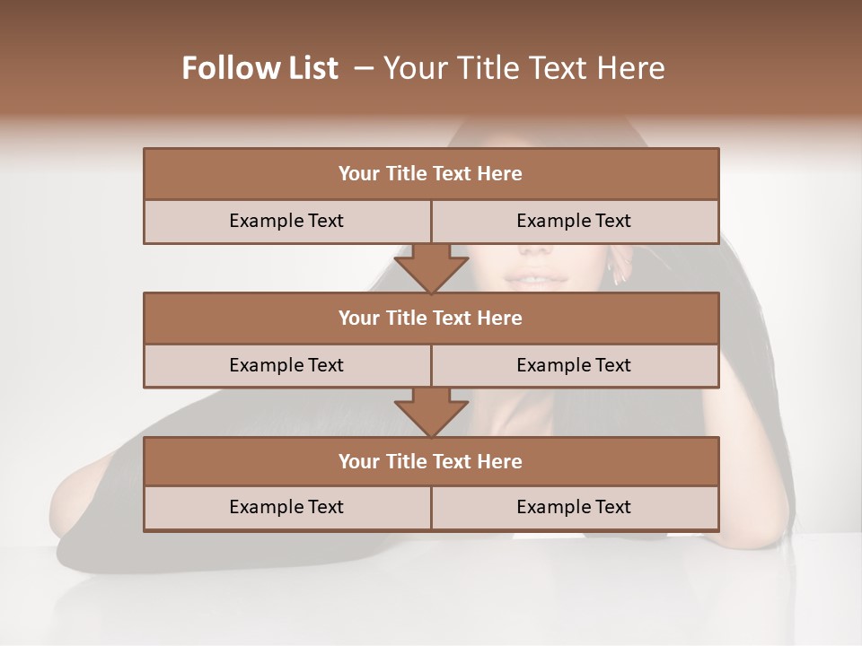 Glamour Sit Hairstyle PowerPoint Template