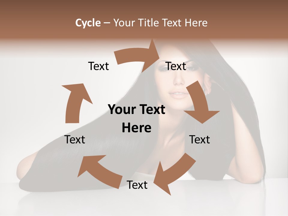 Glamour Sit Hairstyle PowerPoint Template