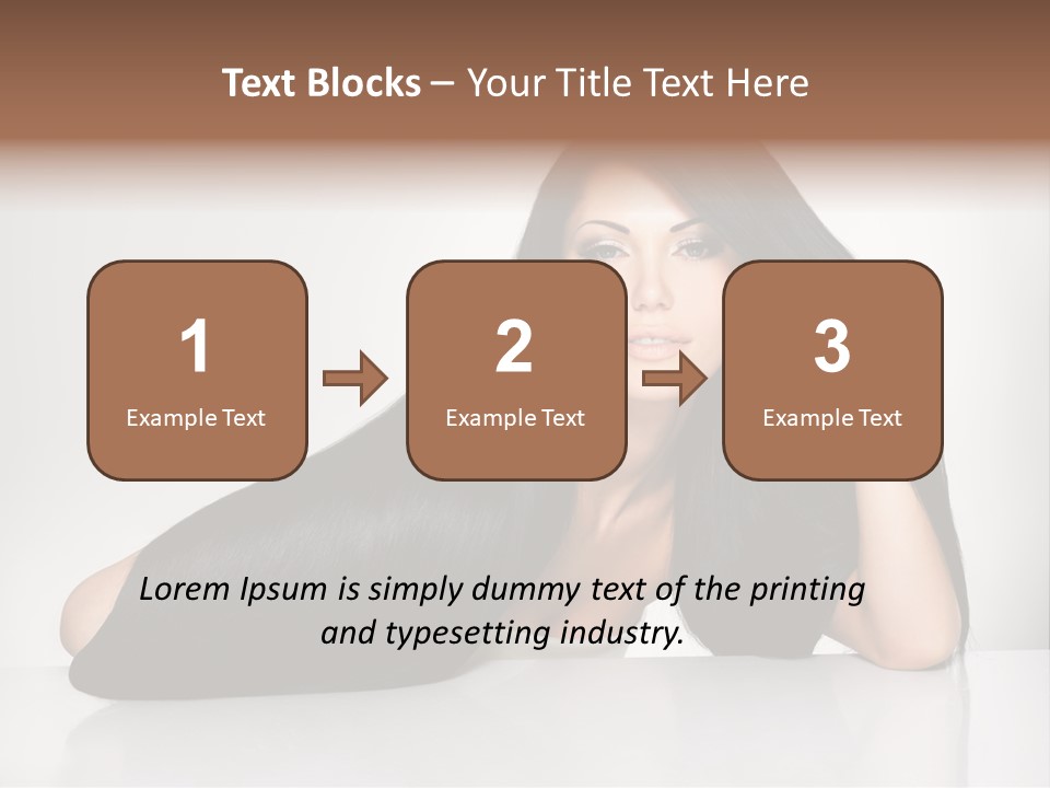 Glamour Sit Hairstyle PowerPoint Template