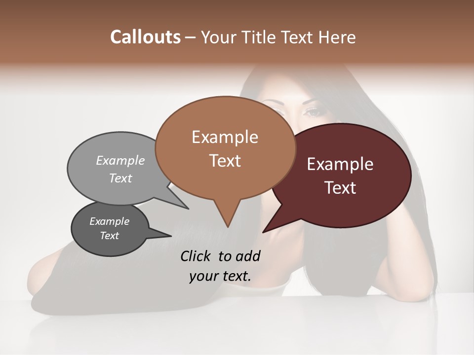 Glamour Sit Hairstyle PowerPoint Template