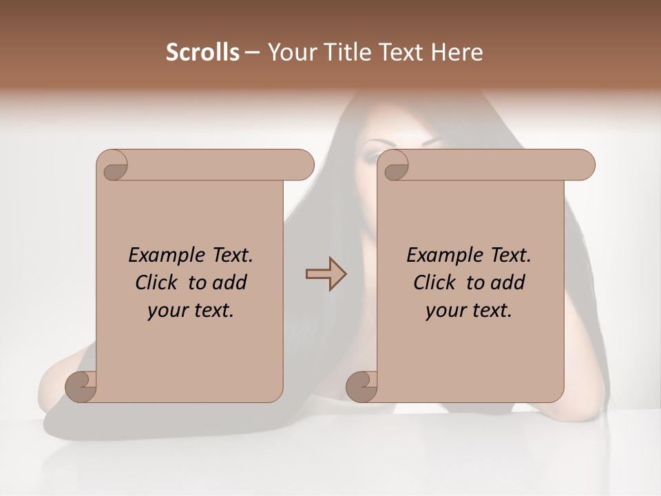 Glamour Sit Hairstyle PowerPoint Template