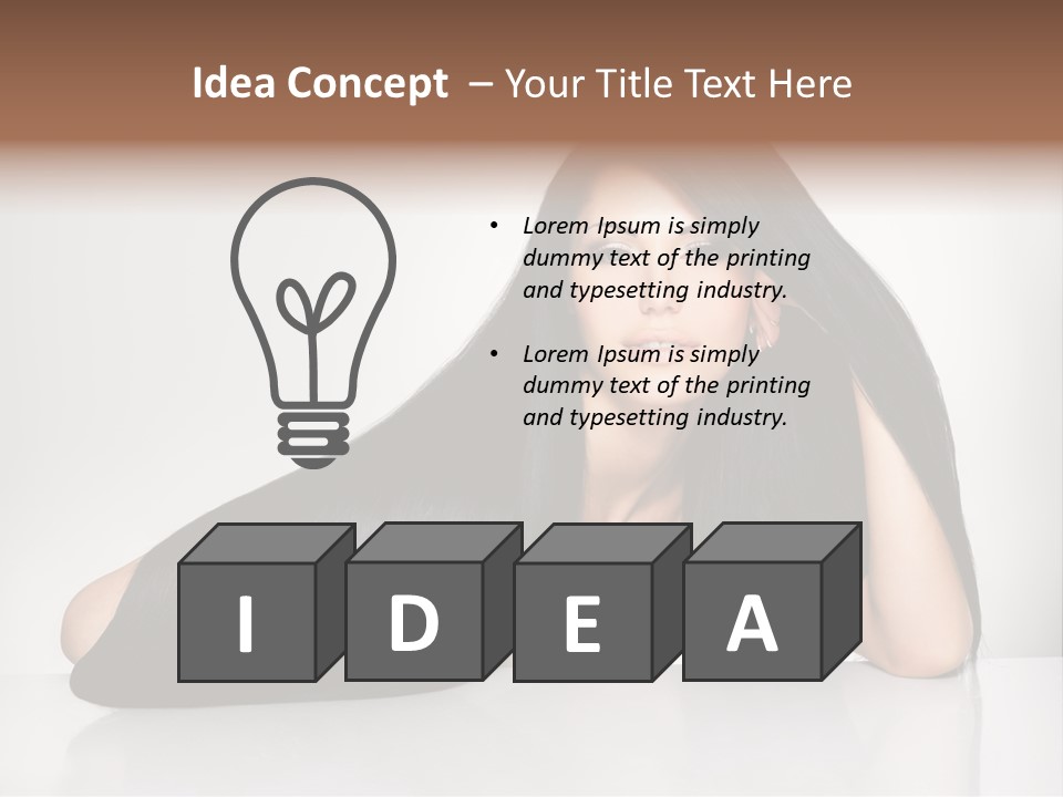 Glamour Sit Hairstyle PowerPoint Template