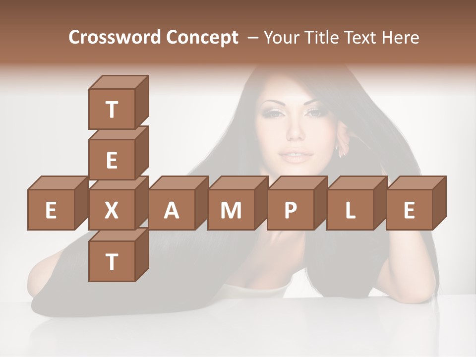 Glamour Sit Hairstyle PowerPoint Template