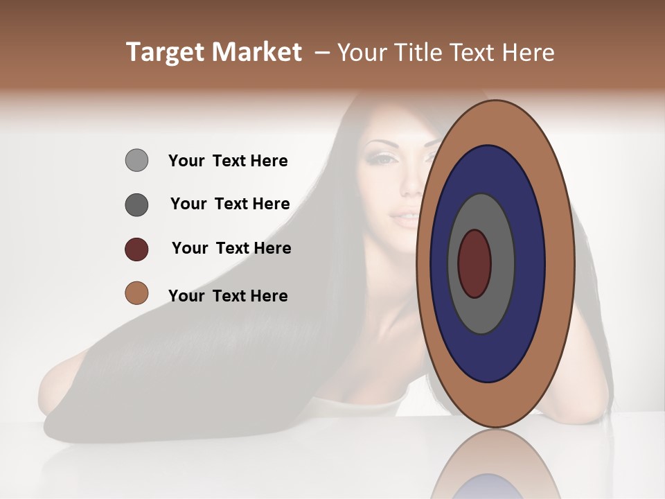 Glamour Sit Hairstyle PowerPoint Template