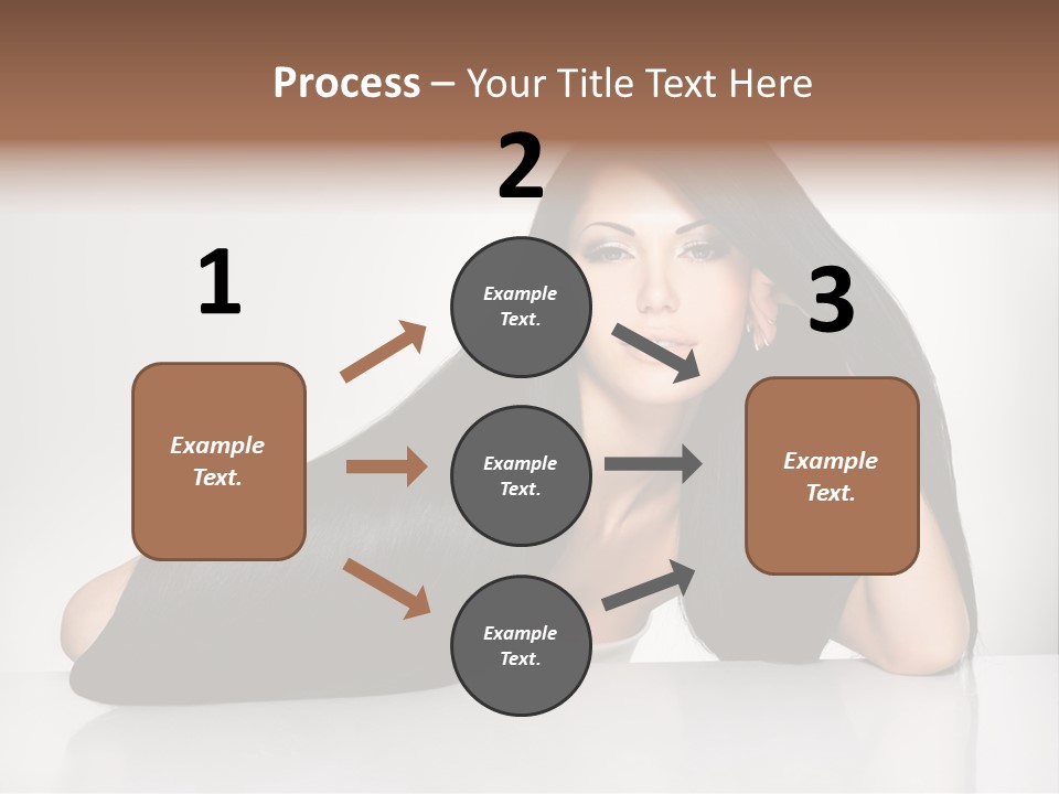 Glamour Sit Hairstyle PowerPoint Template