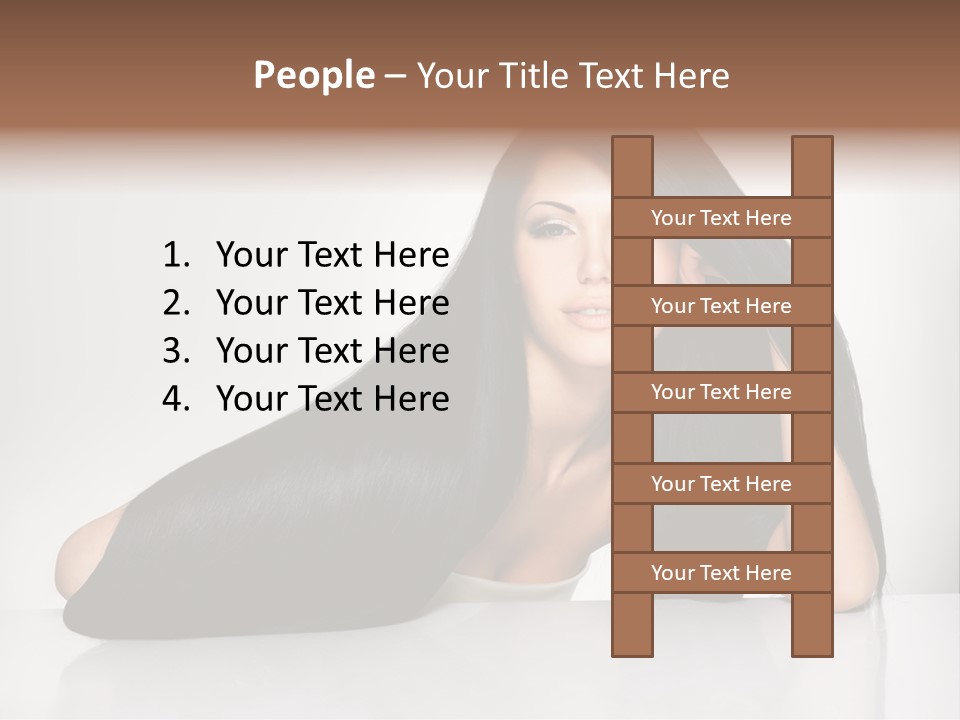 Glamour Sit Hairstyle PowerPoint Template