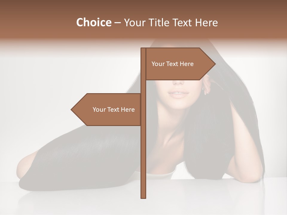 Glamour Sit Hairstyle PowerPoint Template