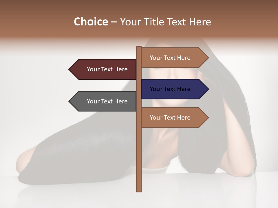 Glamour Sit Hairstyle PowerPoint Template