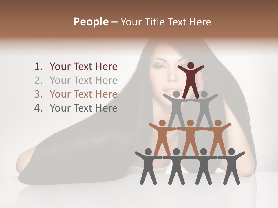 Glamour Sit Hairstyle PowerPoint Template