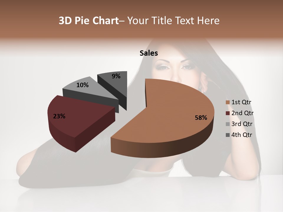 Glamour Sit Hairstyle PowerPoint Template