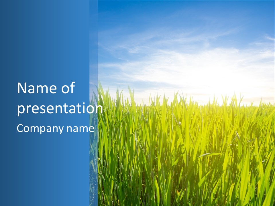 Cloudscape Pasture Plain PowerPoint Template