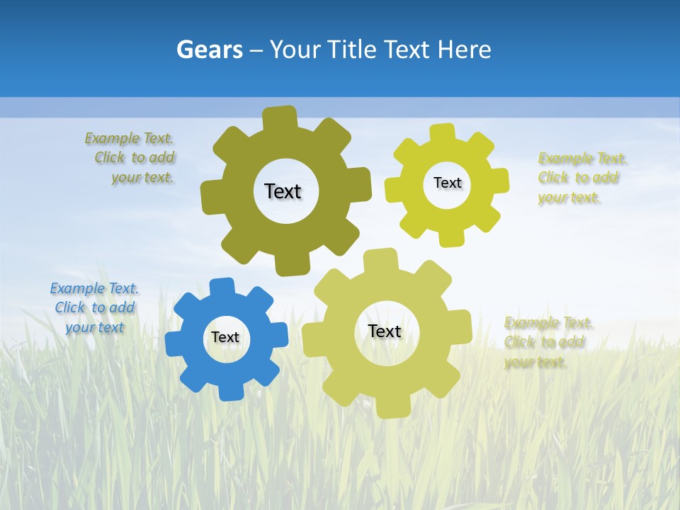 Cloudscape Pasture Plain PowerPoint Template