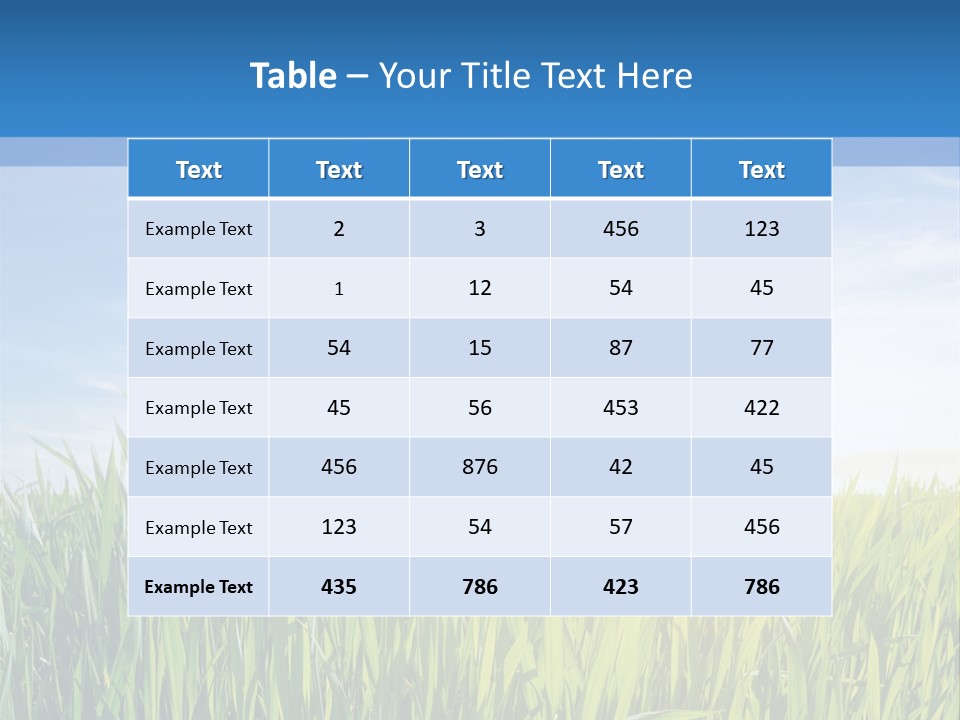 Cloudscape Pasture Plain PowerPoint Template