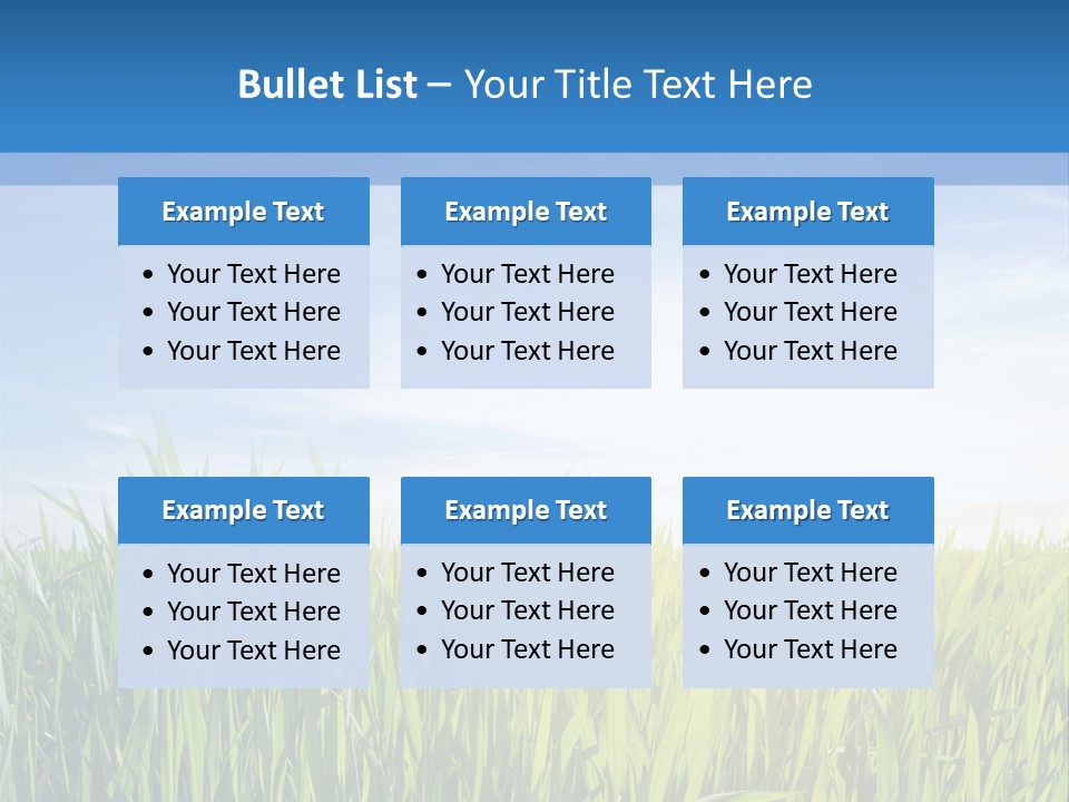 Cloudscape Pasture Plain PowerPoint Template