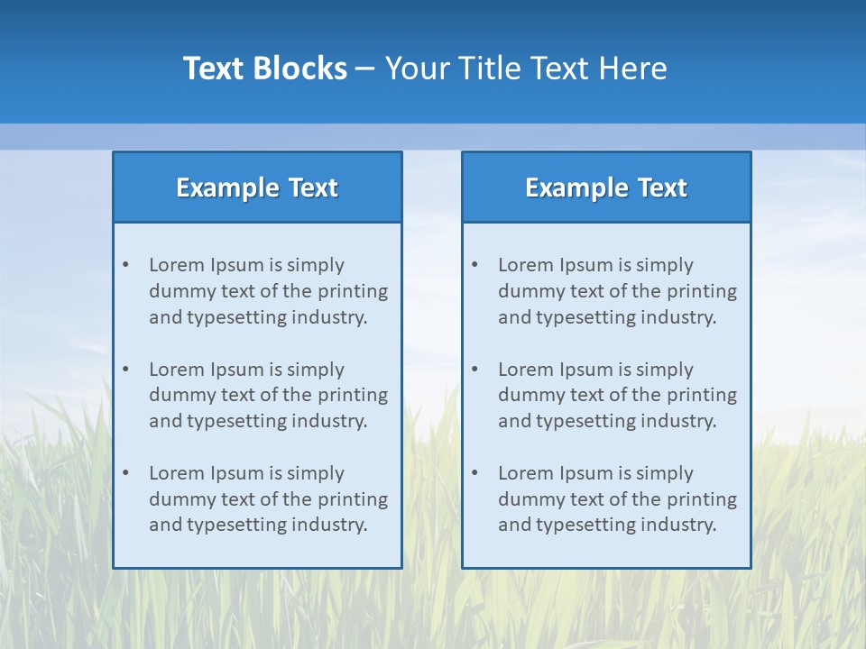 Cloudscape Pasture Plain PowerPoint Template