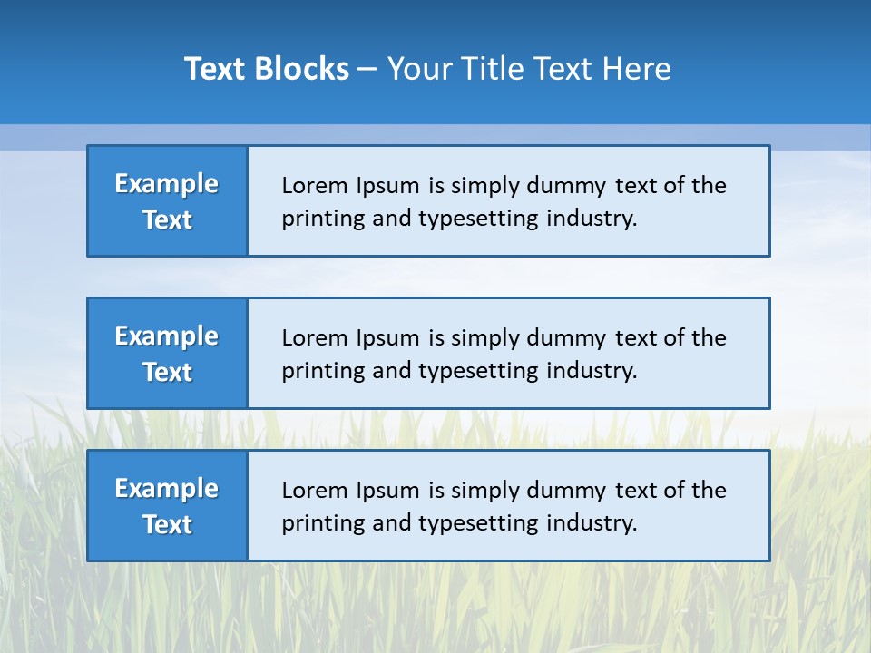 Cloudscape Pasture Plain PowerPoint Template