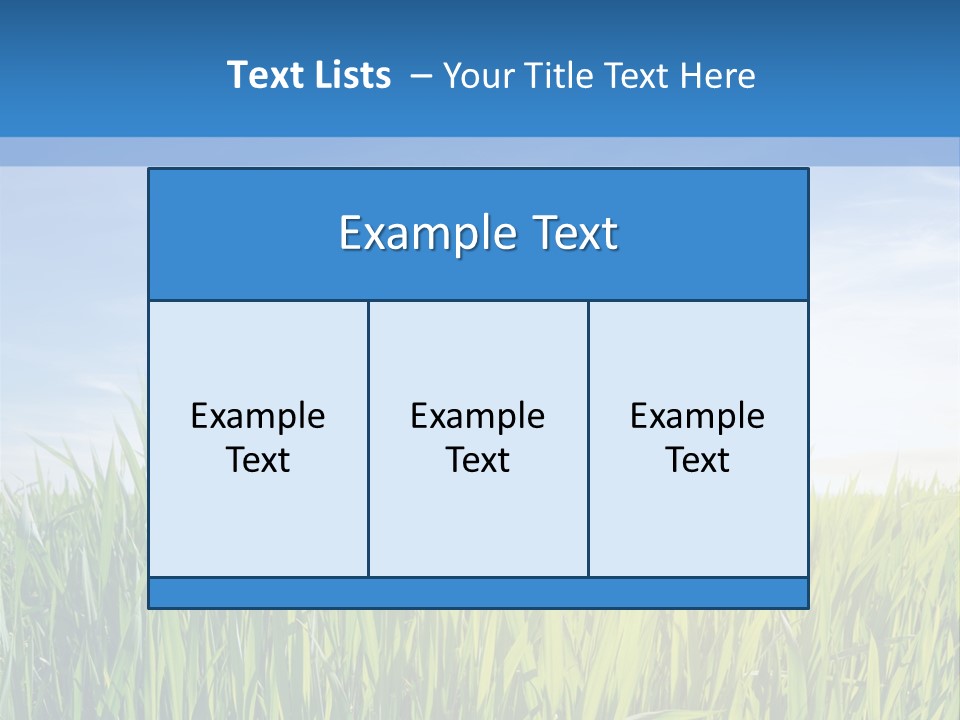 Cloudscape Pasture Plain PowerPoint Template