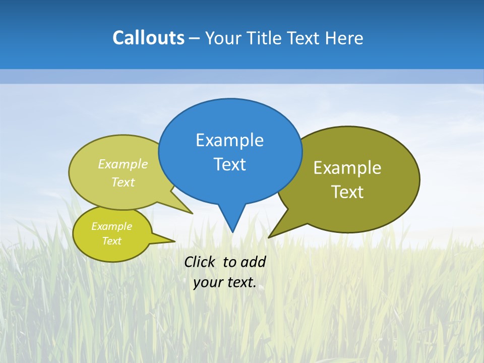 Cloudscape Pasture Plain PowerPoint Template