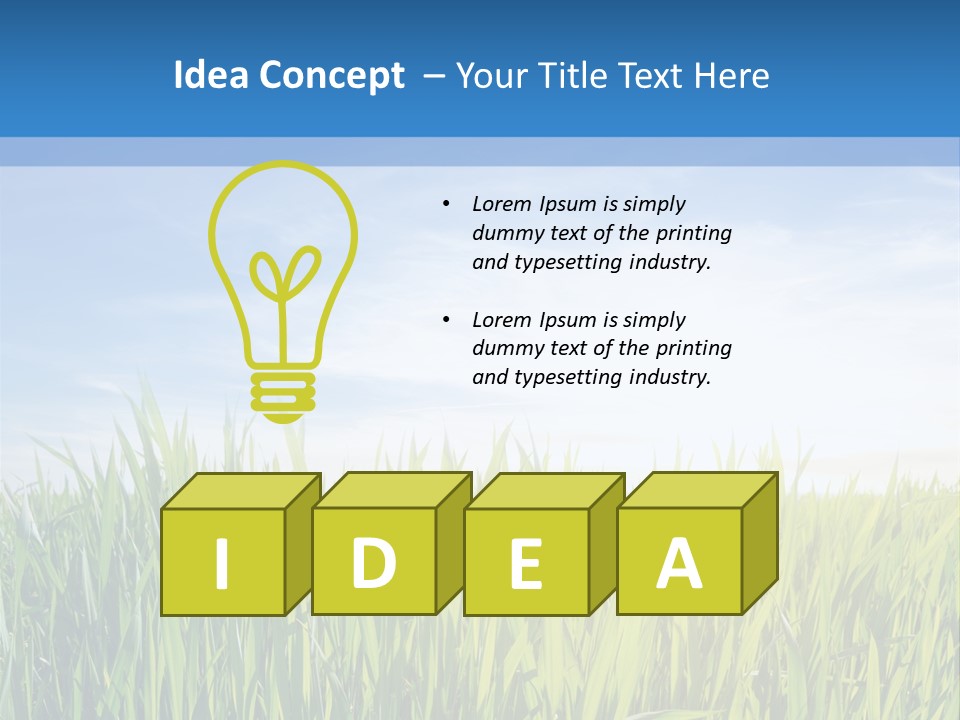 Cloudscape Pasture Plain PowerPoint Template