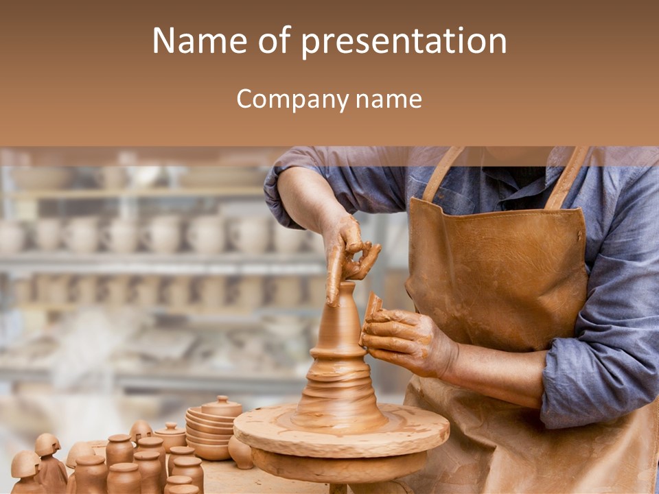 Making Person Ceramic PowerPoint Template