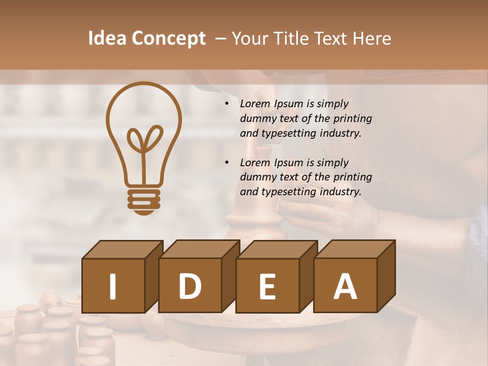 Making Person Ceramic PowerPoint Template