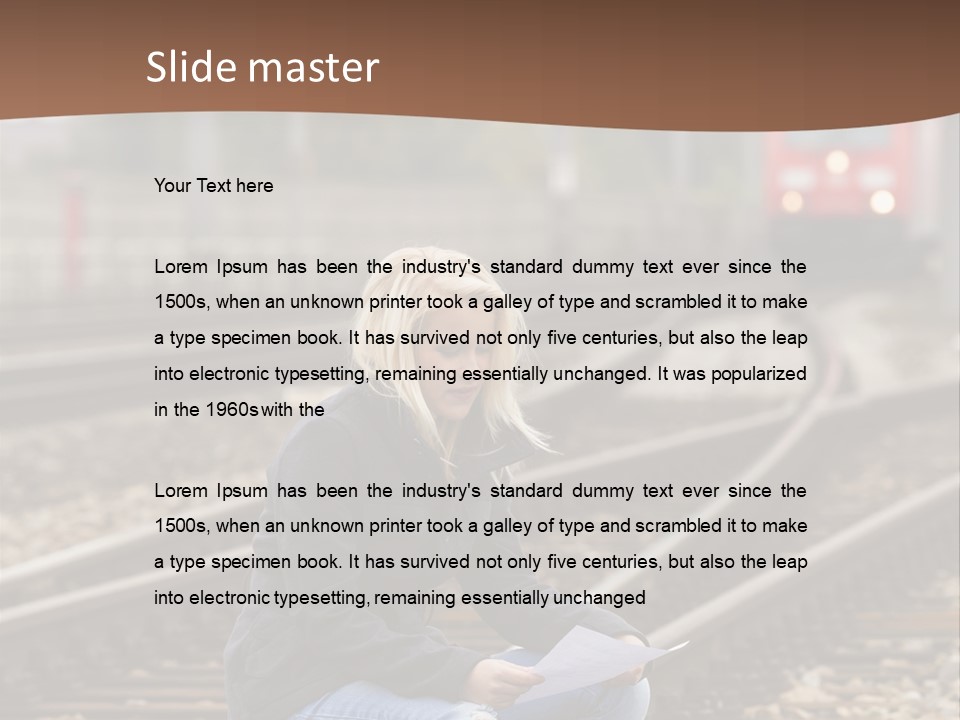 Melancholy Depressed Handwriting PowerPoint Template