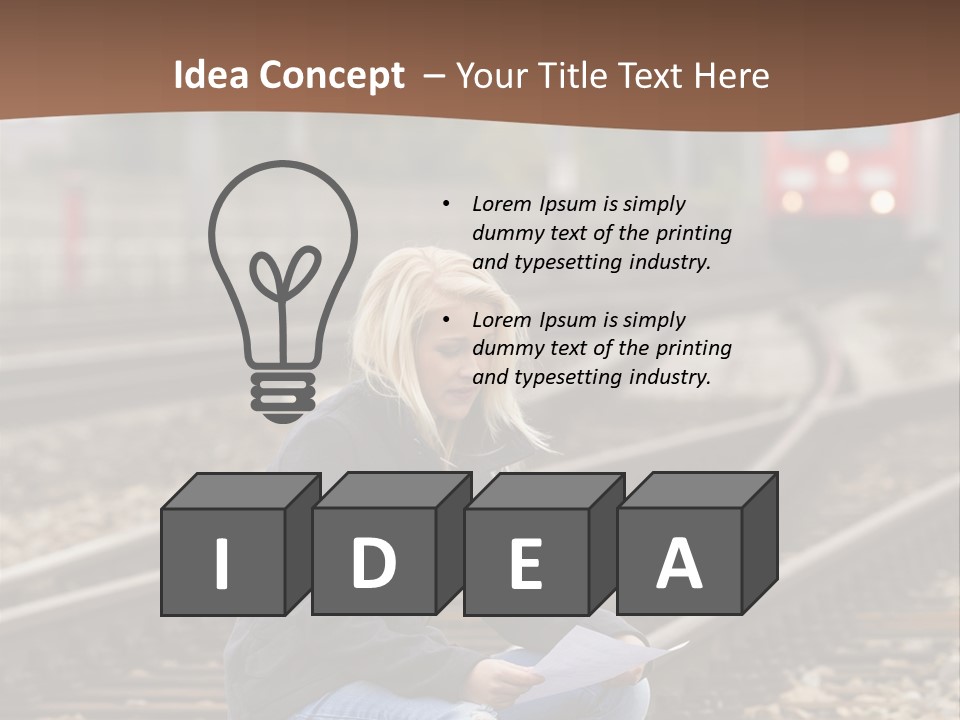 Melancholy Depressed Handwriting PowerPoint Template