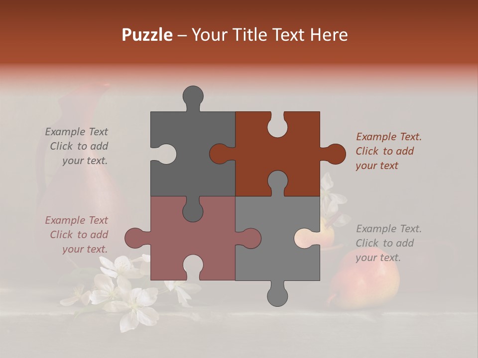 Flower Old Composition PowerPoint Template