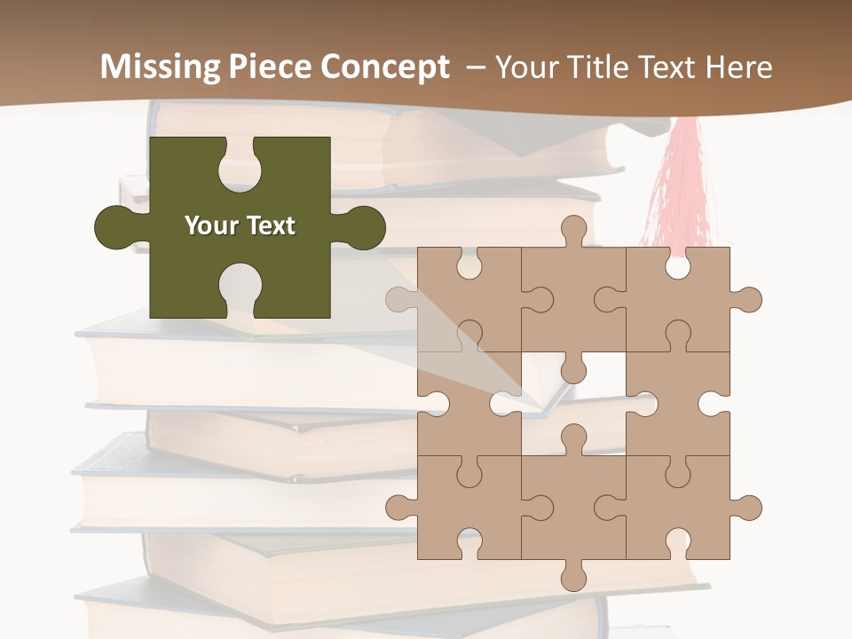 Educate White Isolated PowerPoint Template