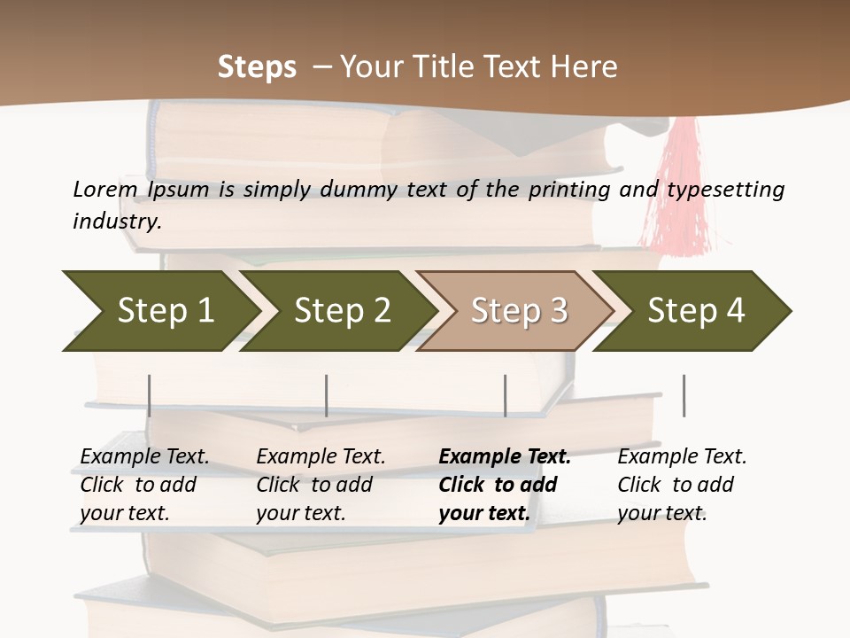 Educate White Isolated PowerPoint Template