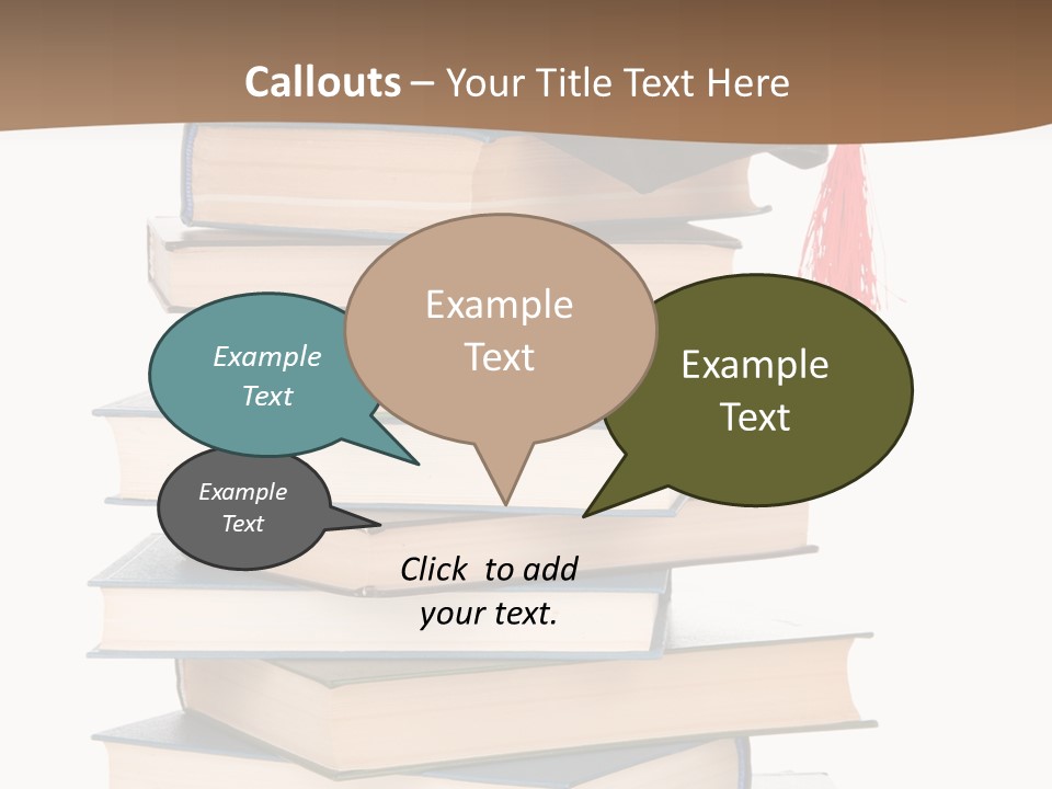 Educate White Isolated PowerPoint Template