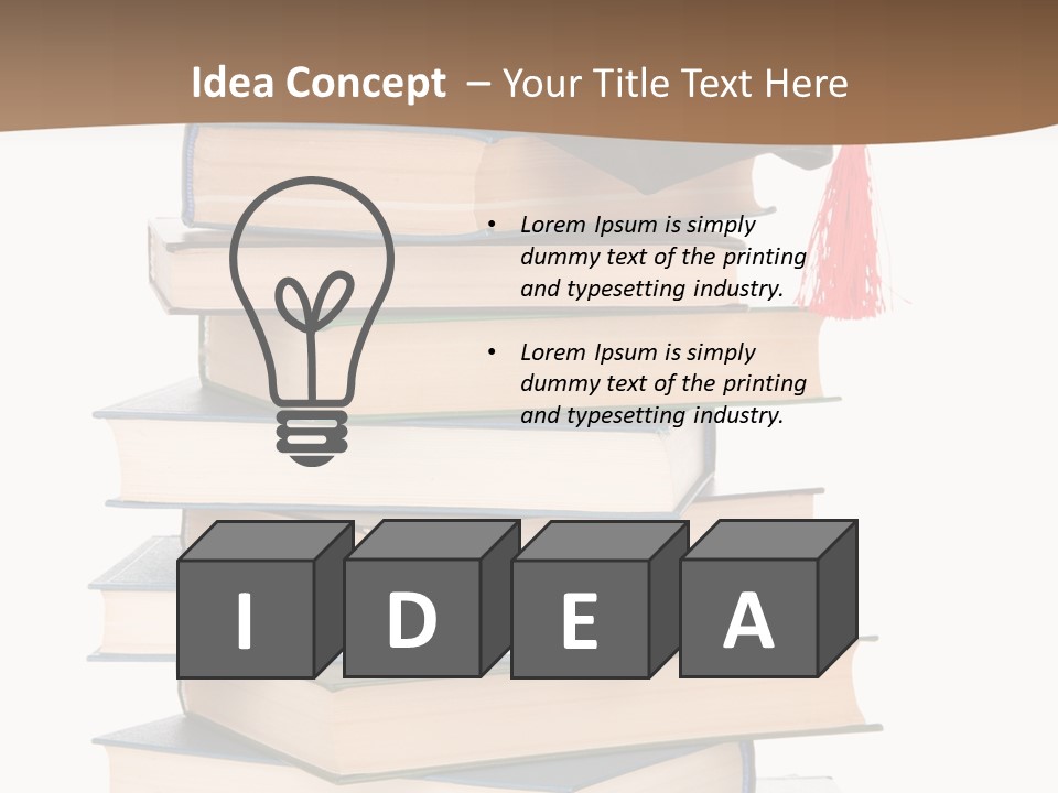 Educate White Isolated PowerPoint Template