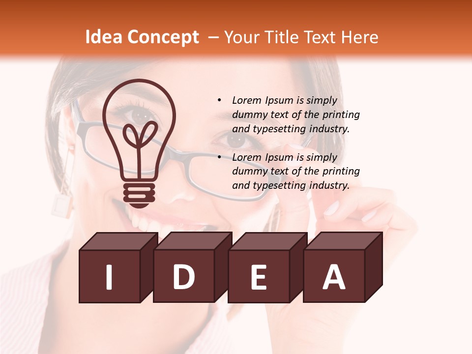 Optician Wearing Joyful PowerPoint Template