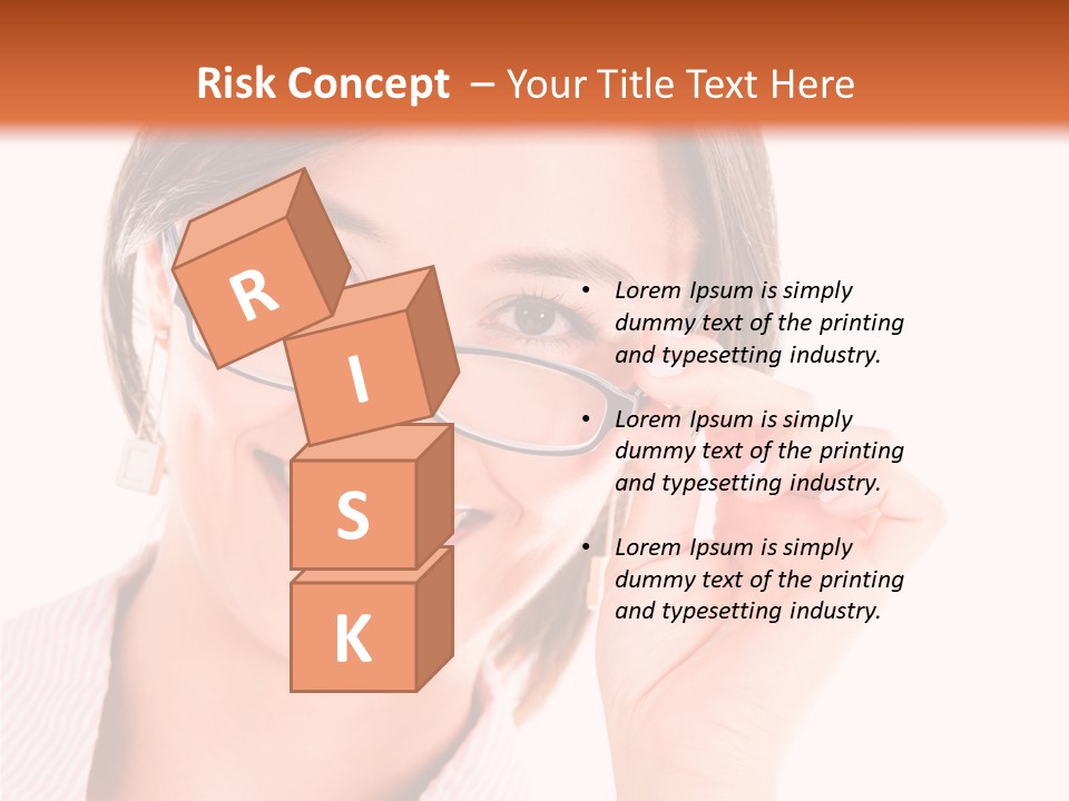 Optician Wearing Joyful PowerPoint Template