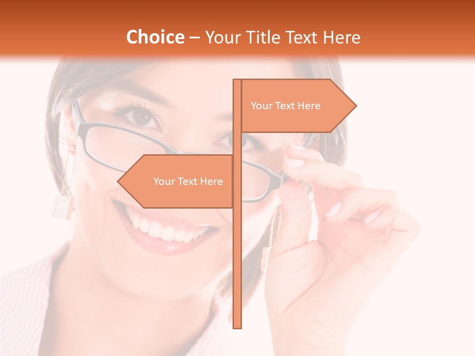 Optician Wearing Joyful PowerPoint Template