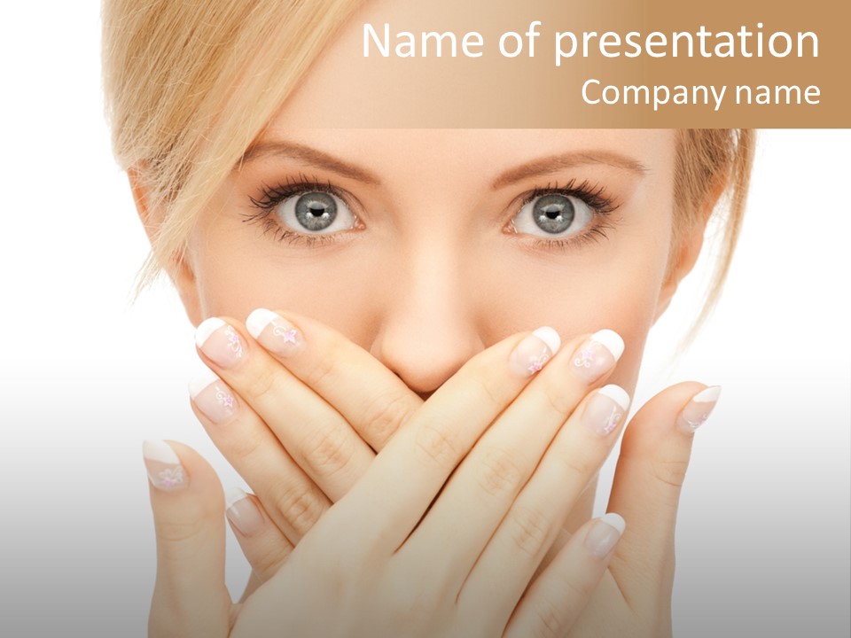 Woman Businesswoman Tattle PowerPoint Template