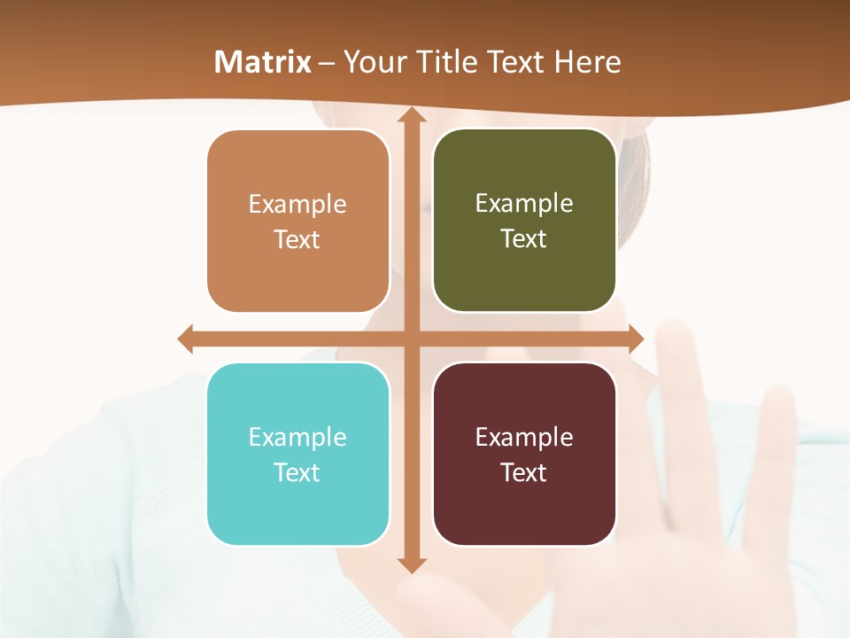 Refusal Bored Hand PowerPoint Template