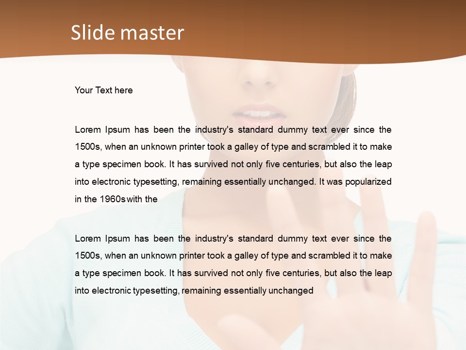 Refusal Bored Hand PowerPoint Template