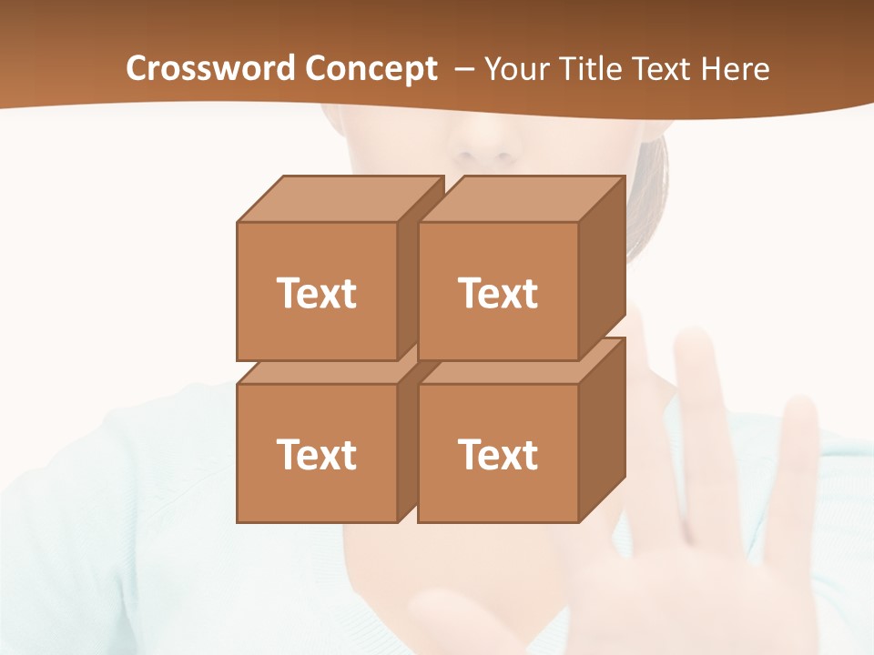 Refusal Bored Hand PowerPoint Template