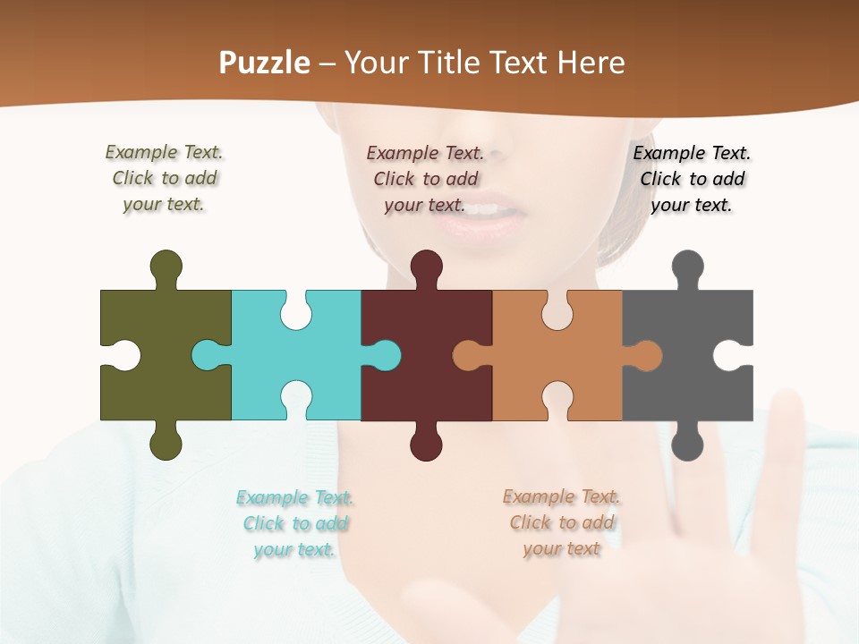 Refusal Bored Hand PowerPoint Template