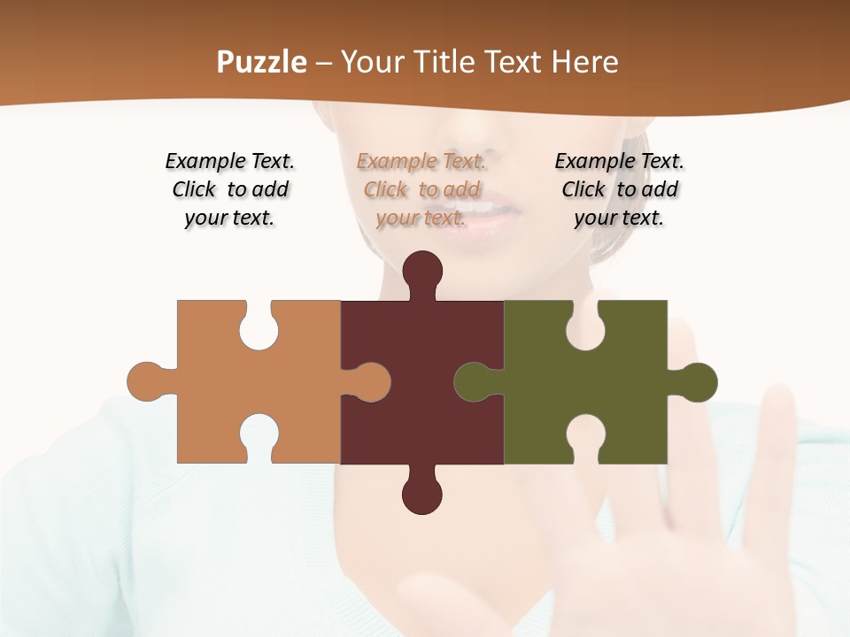 Refusal Bored Hand PowerPoint Template