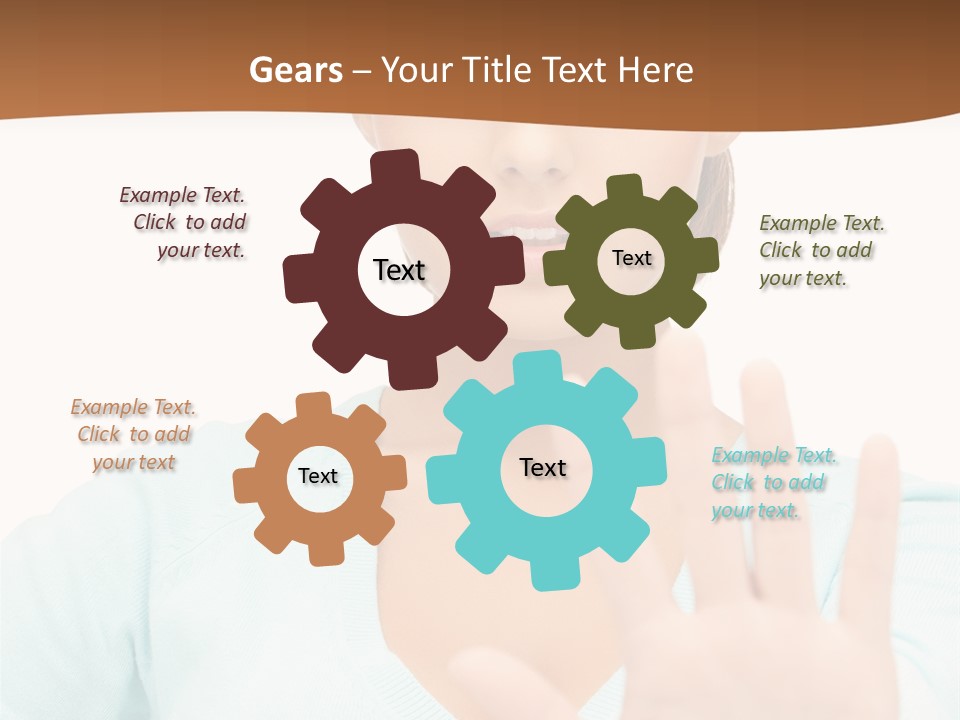 Refusal Bored Hand PowerPoint Template