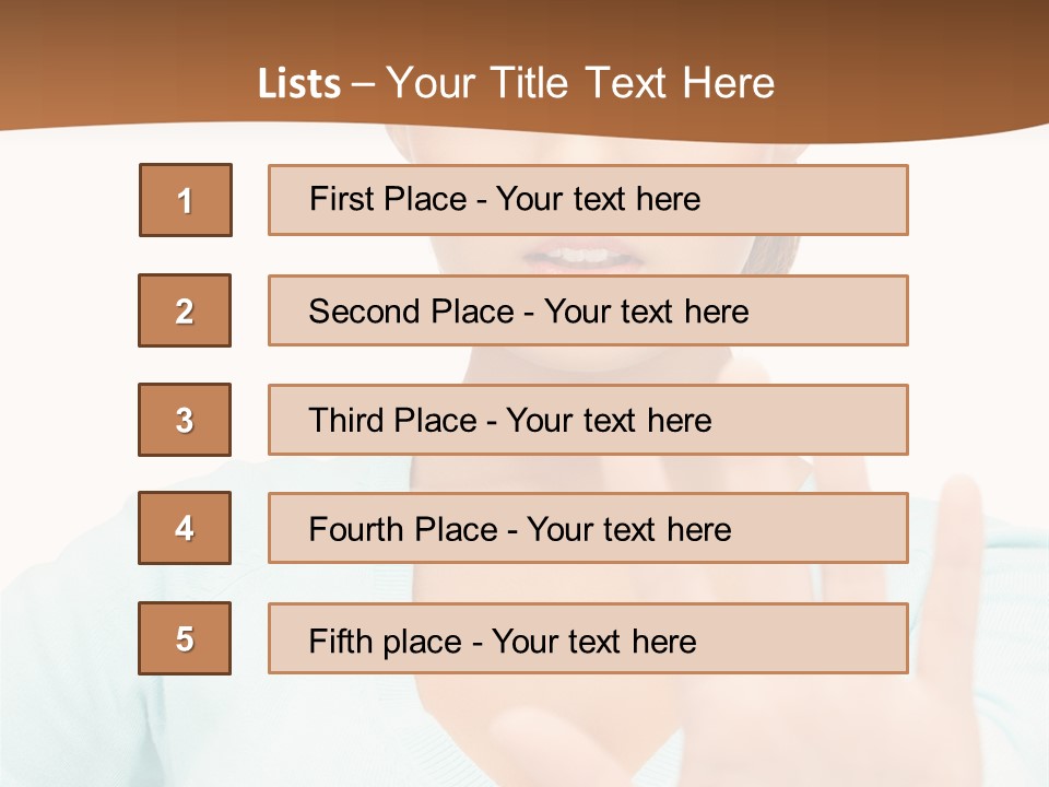 Refusal Bored Hand PowerPoint Template