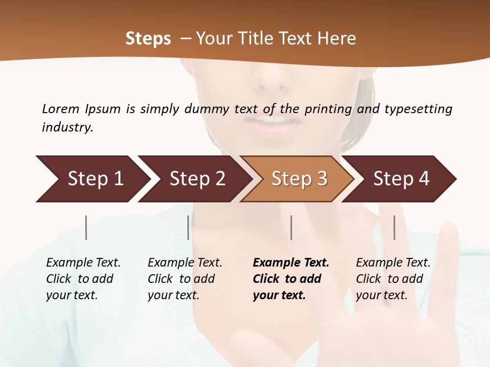Refusal Bored Hand PowerPoint Template