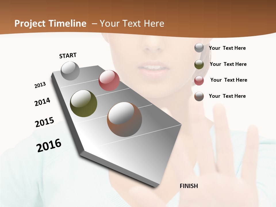 Refusal Bored Hand PowerPoint Template