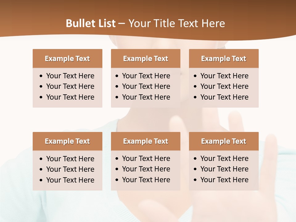 Refusal Bored Hand PowerPoint Template