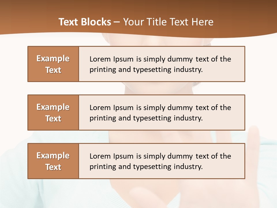 Refusal Bored Hand PowerPoint Template