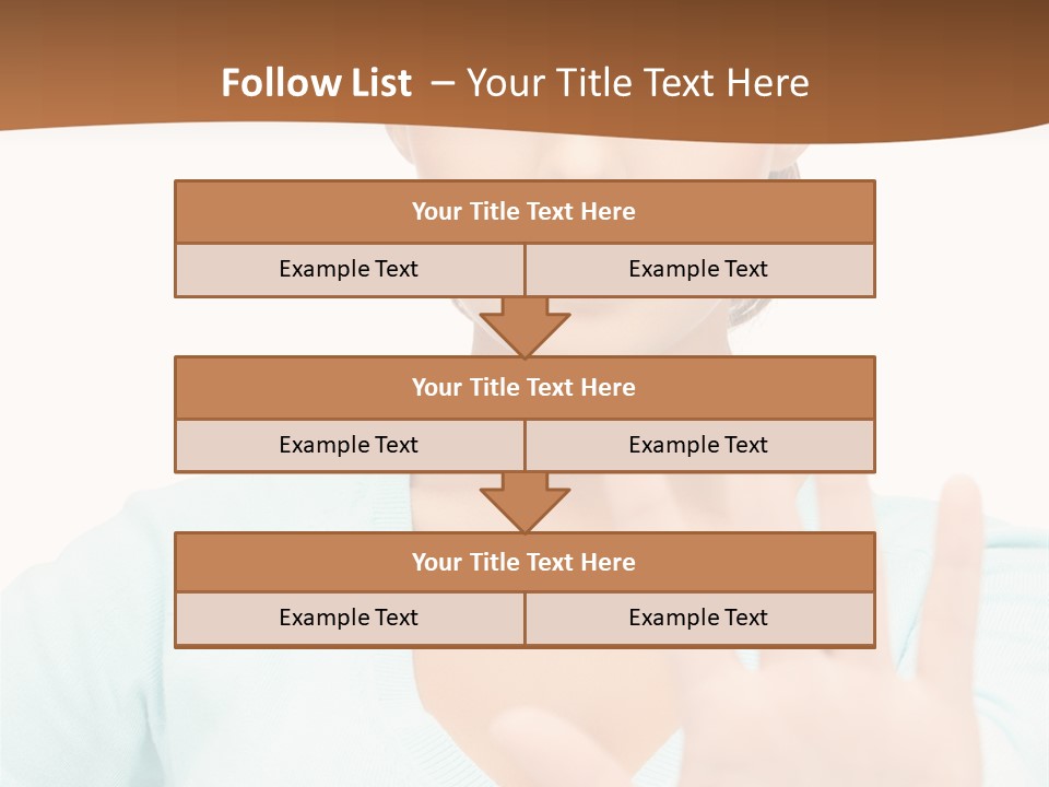 Refusal Bored Hand PowerPoint Template